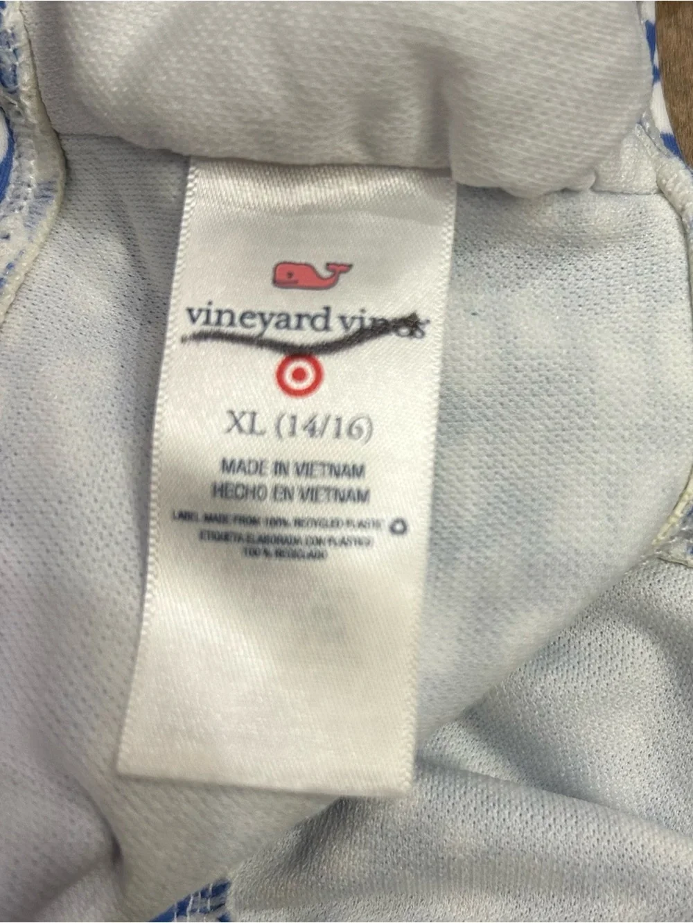 Girls vineyard vines by target racerback whales swim top 14/16